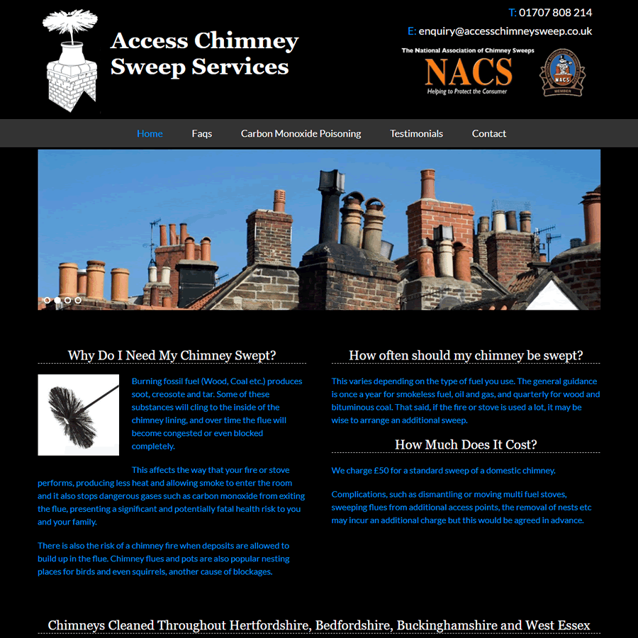 Access Chimney Sweeps Website