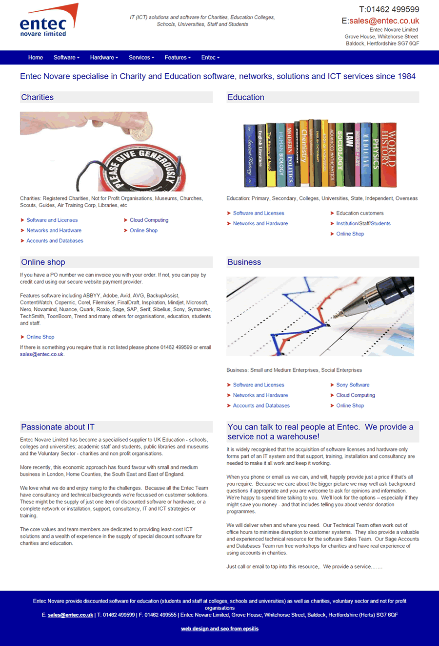 Entec website