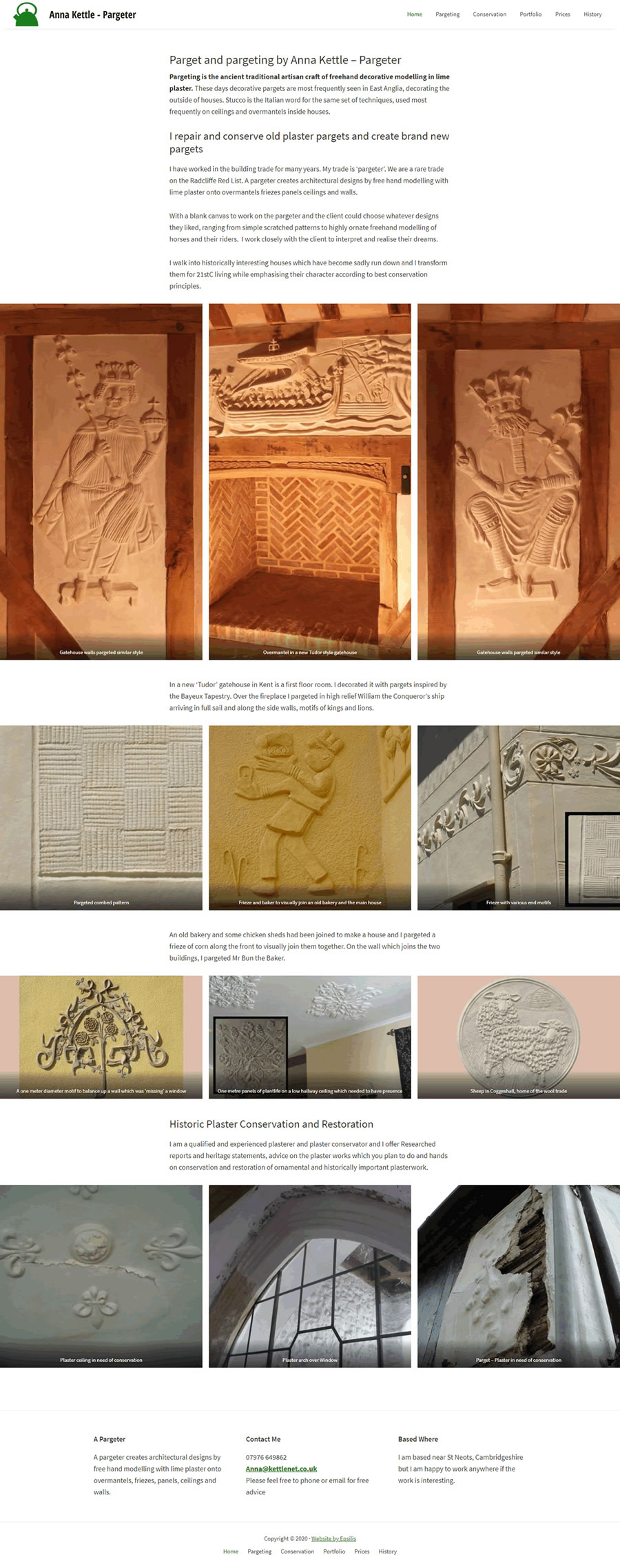 Anna Kettle Pargeter Website