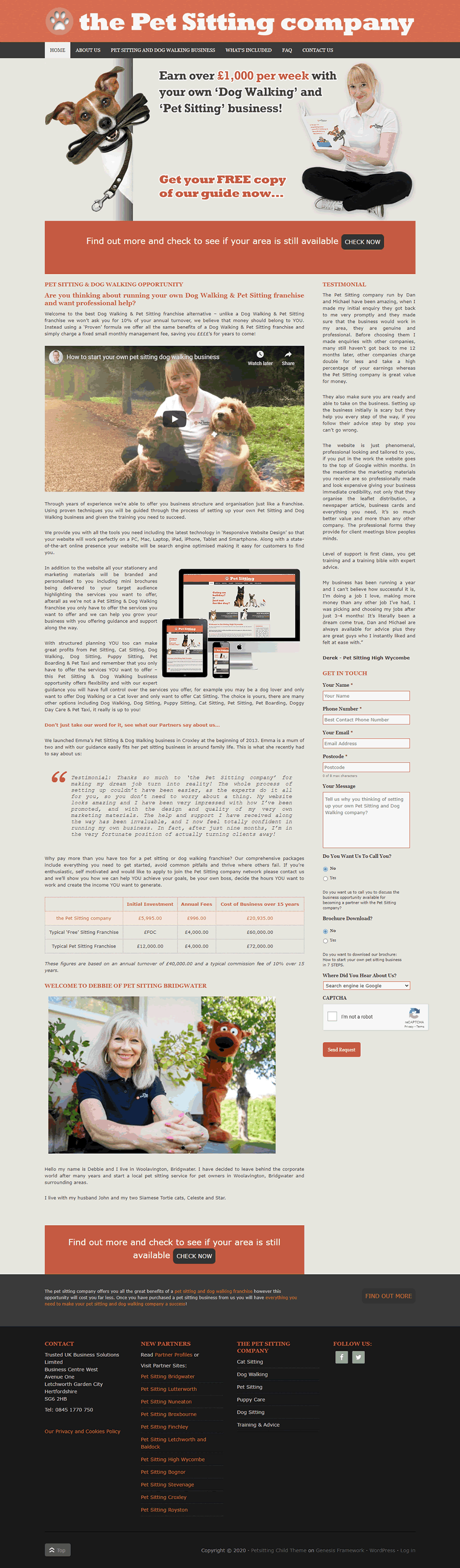 The Pet Sitting Company Website