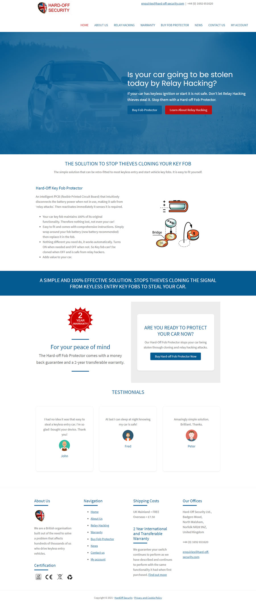 Hard-Off Security Website