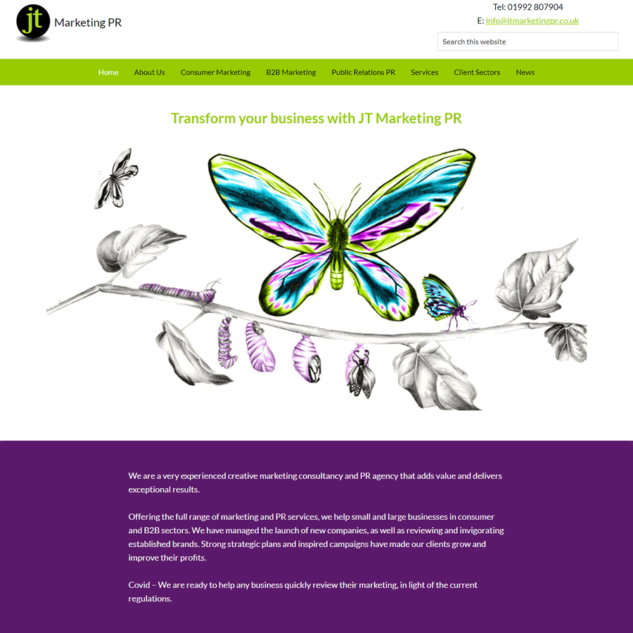 JT Marketing PR Website