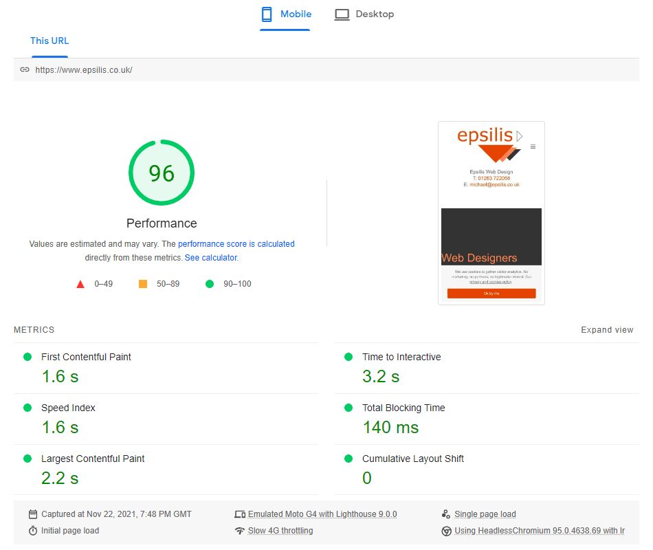 core web vitals mobile