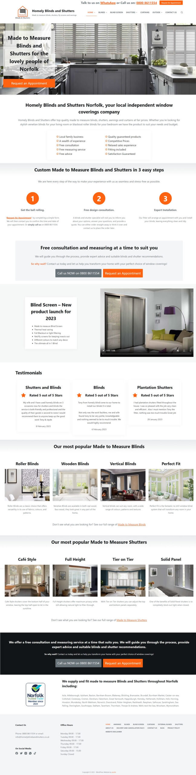 Homely Blinds and Shutters Mundesley